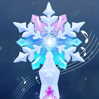 Hot Selling Anime Ice Princess Elsa Light Music Magic Dream Snow Wand Makeup Toy Girl Birthday Christmas Gift