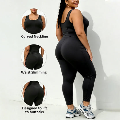 Plus Size Women Workout  Jumpsuit