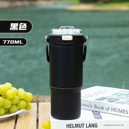 770/900ML Car Coffee Cup Outdoor Sport Insulated Cup Thermos Water Bottle Tumbler Vacuum Flasks Keeps Cold and Heat Thermal Mug