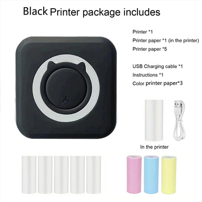 Mini Bluetooth Sticker Printer – Portable Inkless Pocket Printer for Photos, Journals & Notes