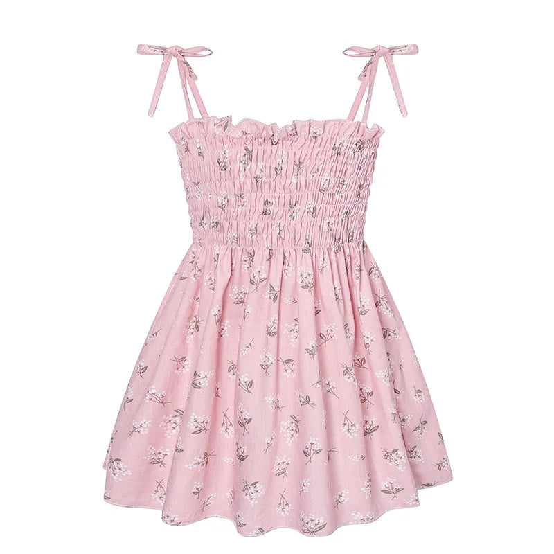 Children's Summer Floral Princess Dress – Cotton Sling Sundress for Girls