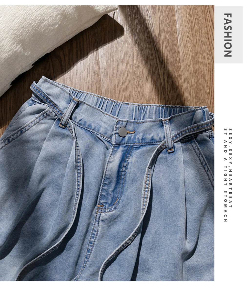 Thin Ice Silk Wide Leg Jeans