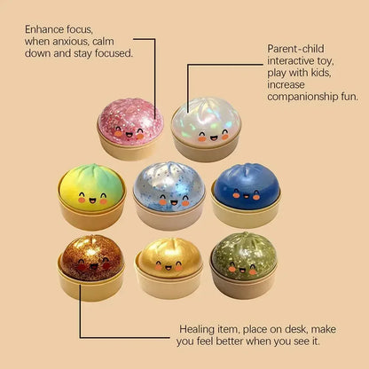 1pcs Party Time Realistic Steamed Bun Squeeze Toy