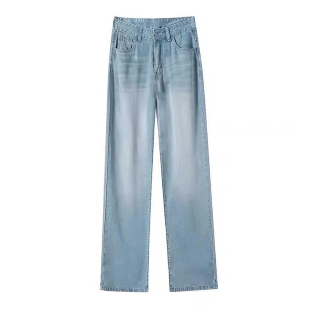 Oversized Thin Ice Silk Jeans