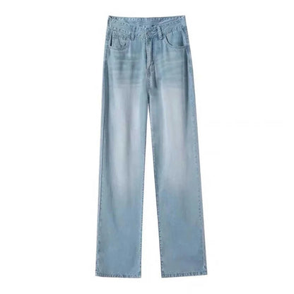 Oversized Thin Ice Silk Jeans