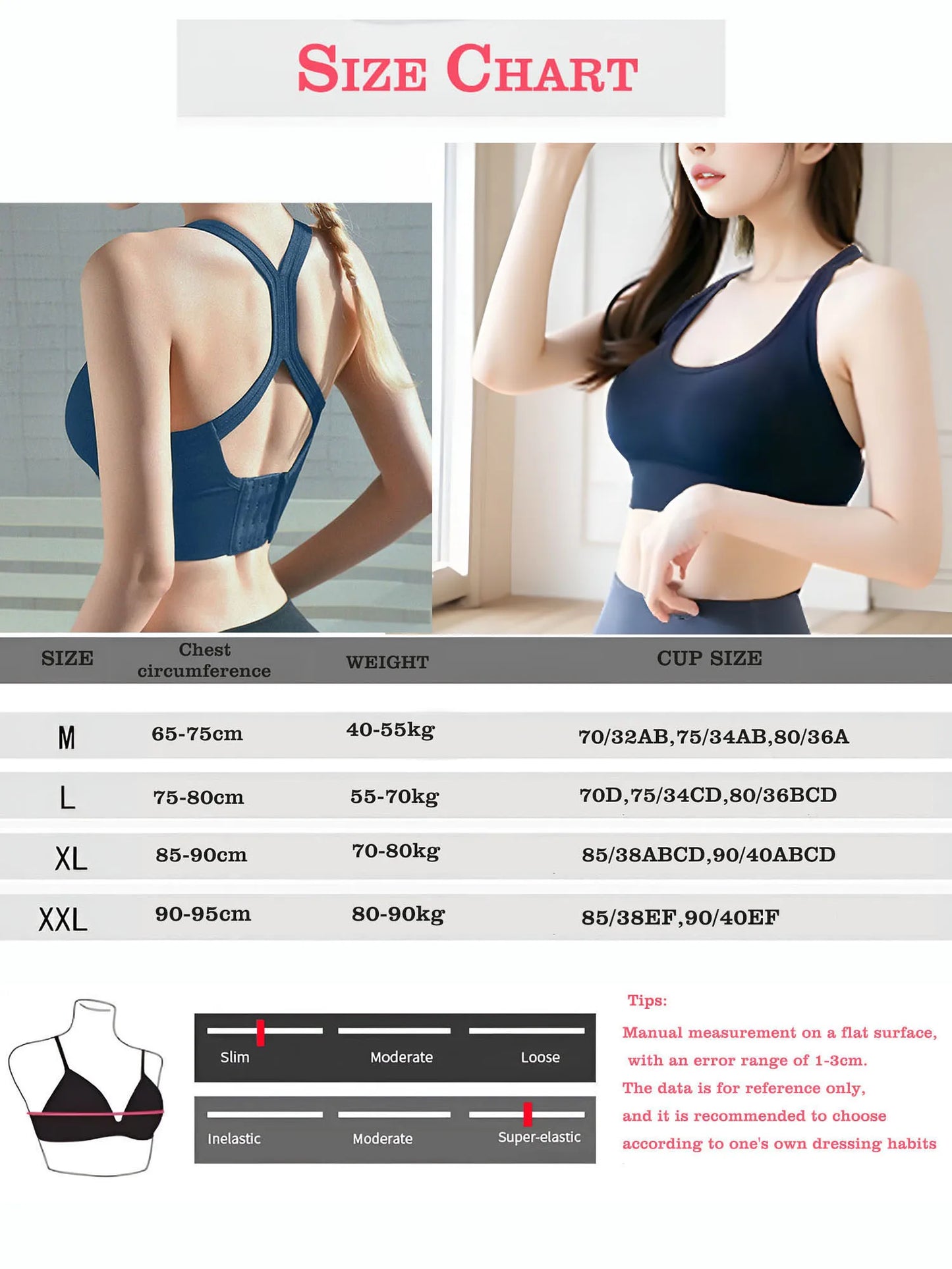 Plus Size Women's Sports Bra with Cross Straps And Padding