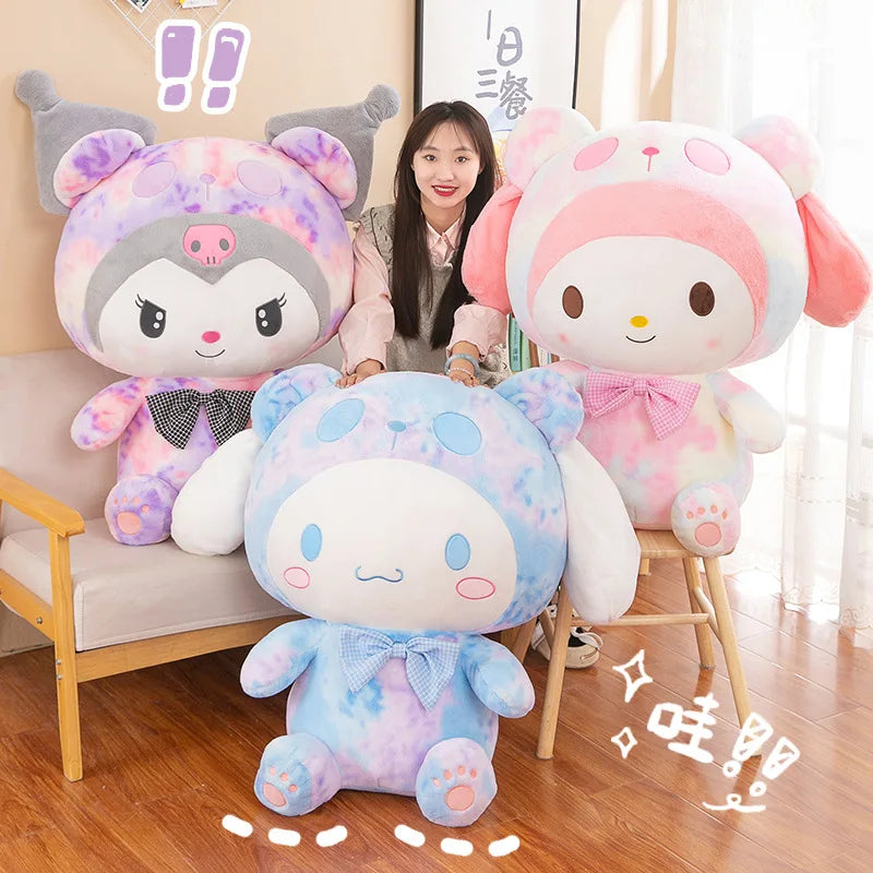 Giant Sanrio Kulomi Plushies Stuffed Animal Doll Cute Cinnamoroll Throw Pillow Melody Plush Toys Girl's Birthday Cinnamorol Gift