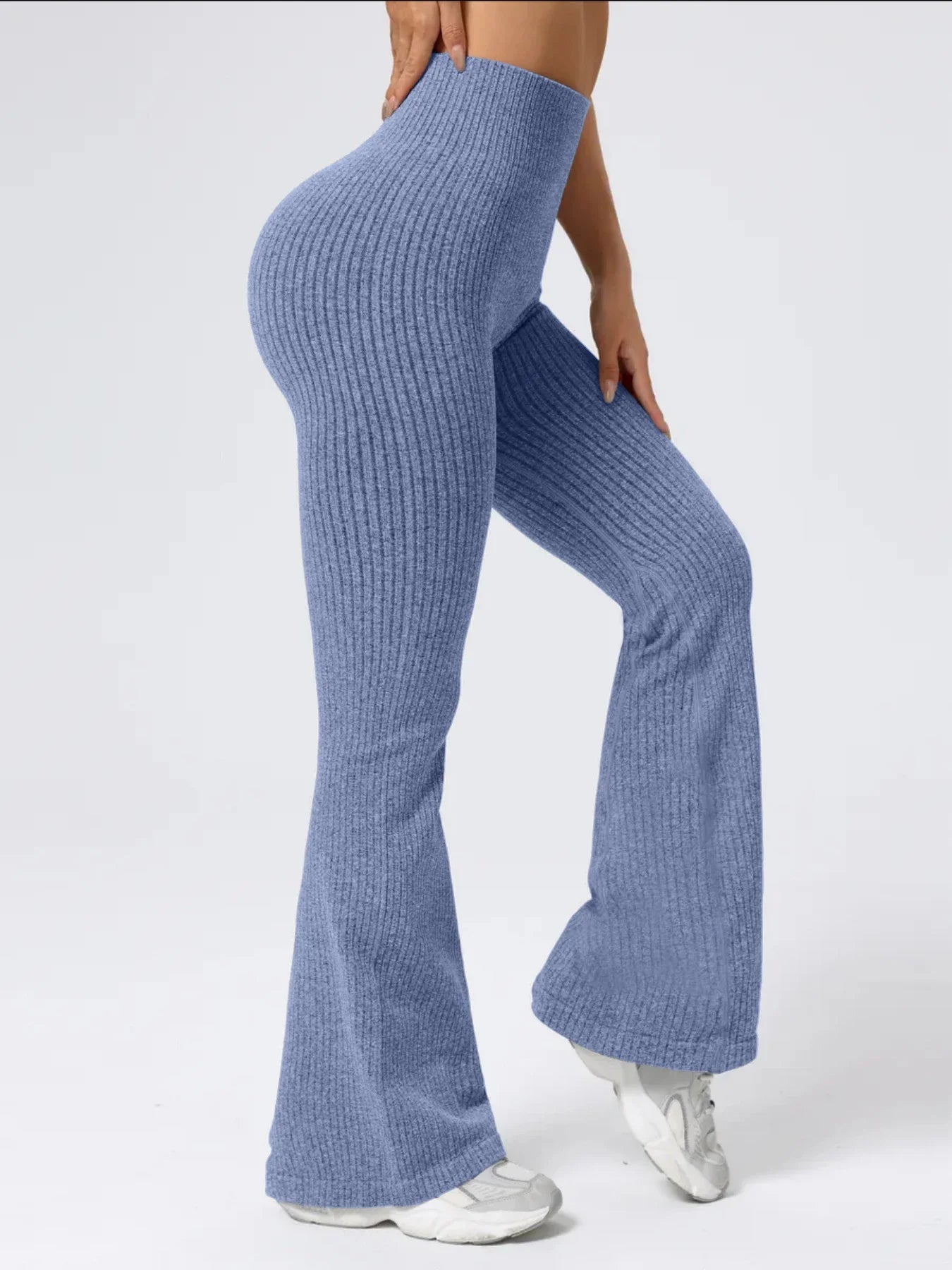 High-Waist Stretchy Bell Bottom Pants
