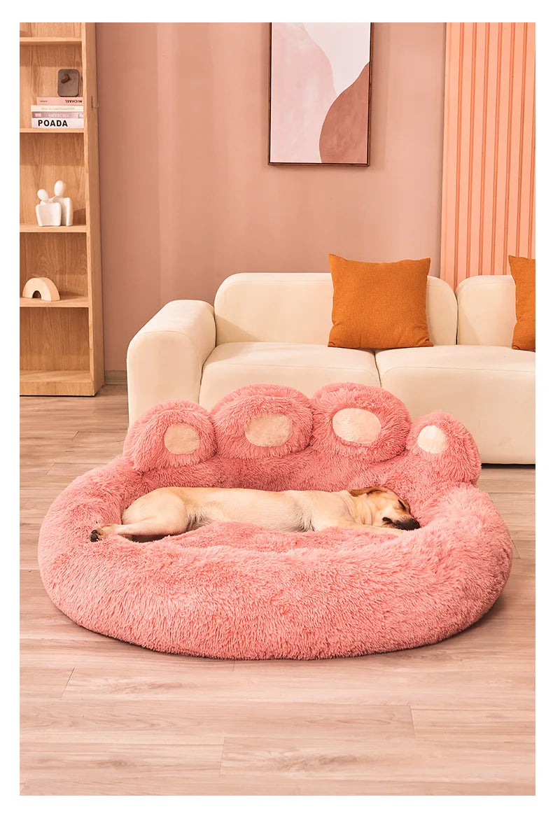 Fluffy Dog Bed – Plush Round Pet Cushion for Small to Large Dogs & Cats