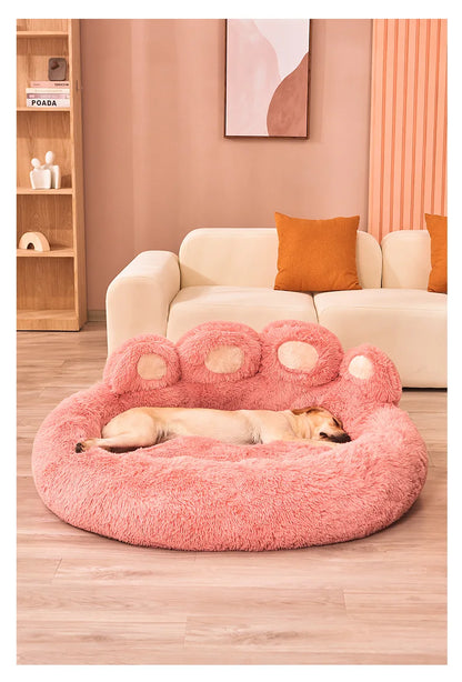Fluffy Dog Bed – Plush Round Pet Cushion for Small to Large Dogs & Cats