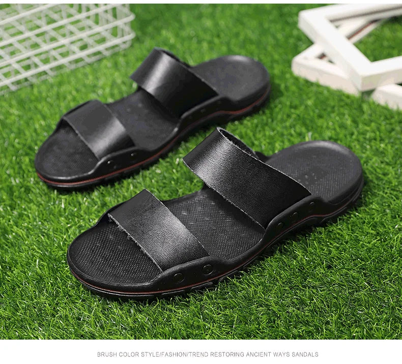 Men plus size 48 solid color summer light casual sandals