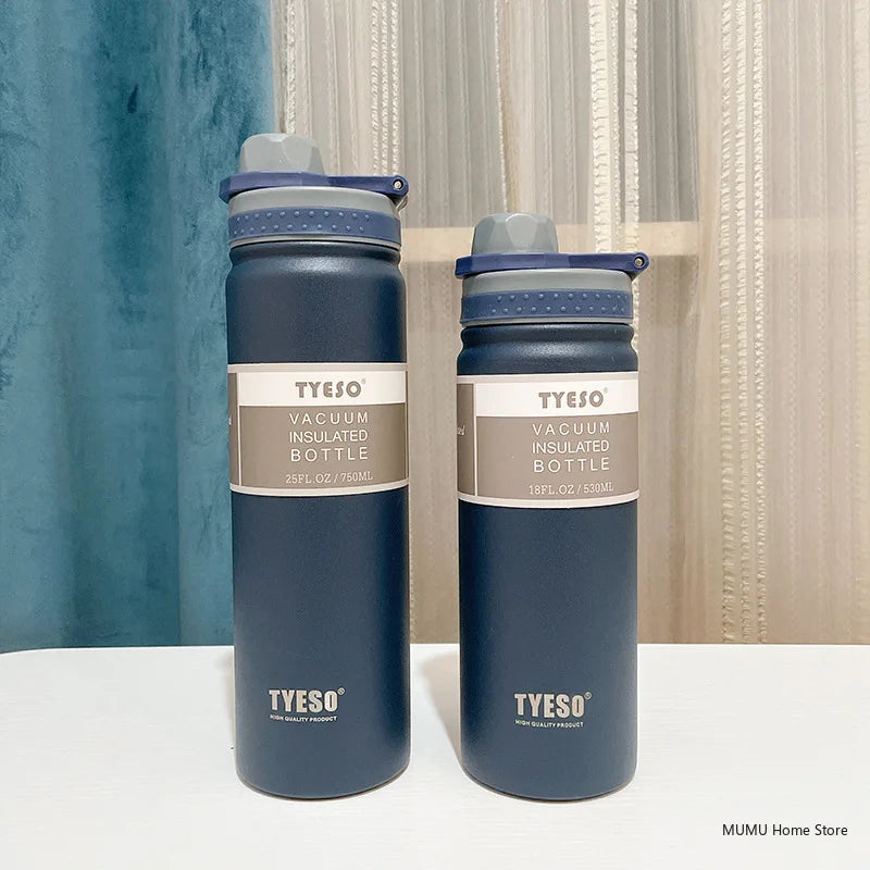 Tyeso 530/750ML Thermos Bottle Stainless Steel Vacuum Flask Travel Cup Insulated Water Bottle Sport Thermal Mug Hot & Cold Mug