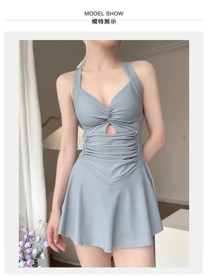 Hanging Neck Sweet Cute Swimwear Set