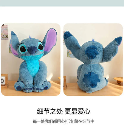 60cm Disney Stitch Plush Toy Doll Anime Lilo & Stitch Sitting Stitch Cartoon Stuffed Doll Children's Comforting Pillow Kids Gift