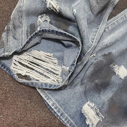 Dirty Ripped Holes Jeans Women