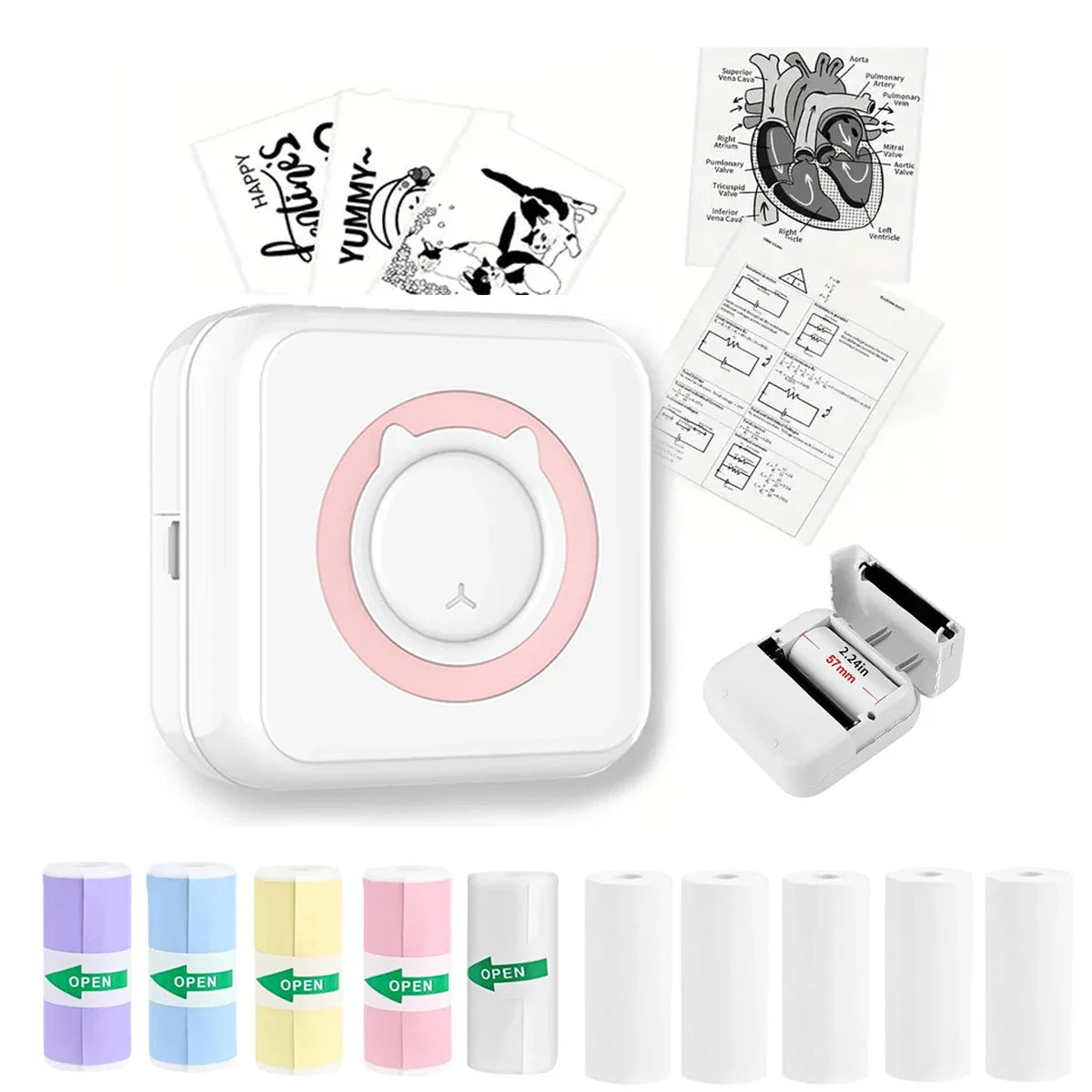 Mini Bluetooth Sticker Printer – Portable Inkless Pocket Printer for Photos, Journals & Notes