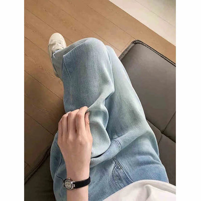Oversized Thin Ice Silk Jeans
