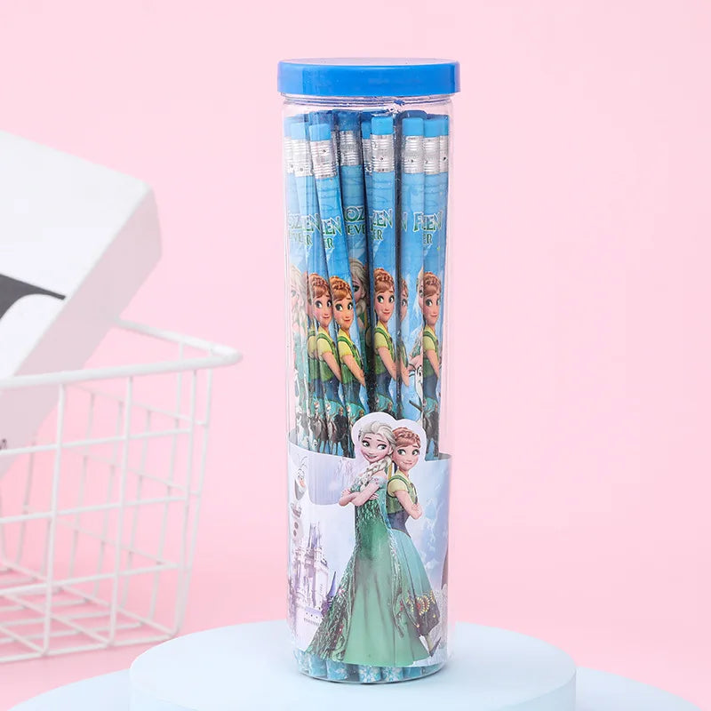 30Pcs/set Disney Pencil princess Stationery micky mouse Pencil Set Frozen Lovely School Supplies HB Pencil Holiday Gifts