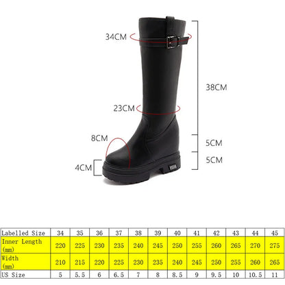 Fujin 10cm Knee High Boots for Women Motorcycle Boots