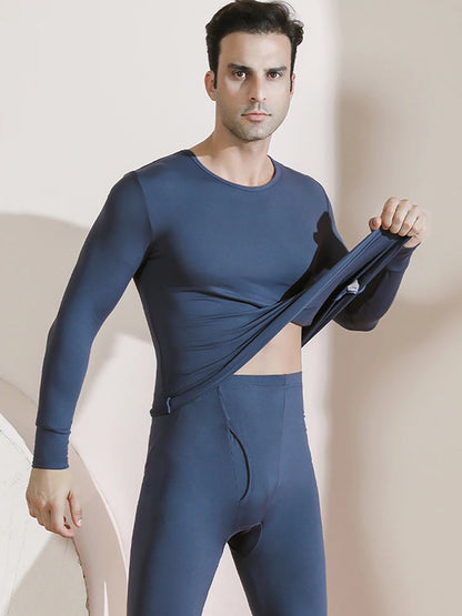 Men’s Premium Thermal Underwear Set – Ultra-Soft Fleece Lined Long Johns | 2-Piece Base Layer for Cold Weather & Outdoor Sports