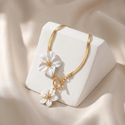 Fashion Metal Flower Pendant Anklet