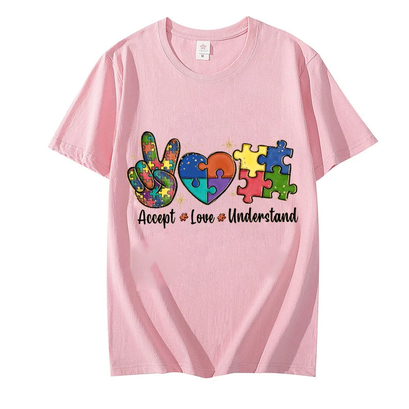 Accept Love and Understand T-shirt Autism Awareness T Shirts