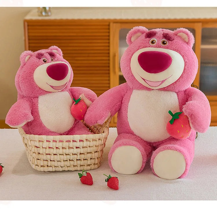 35cm Cute Cartoon Pixar Strawberry Bear Doll Plush Toy Gift Office Sofa Strawberry Bear Pillow Cushion Plushies Dolls for Kids