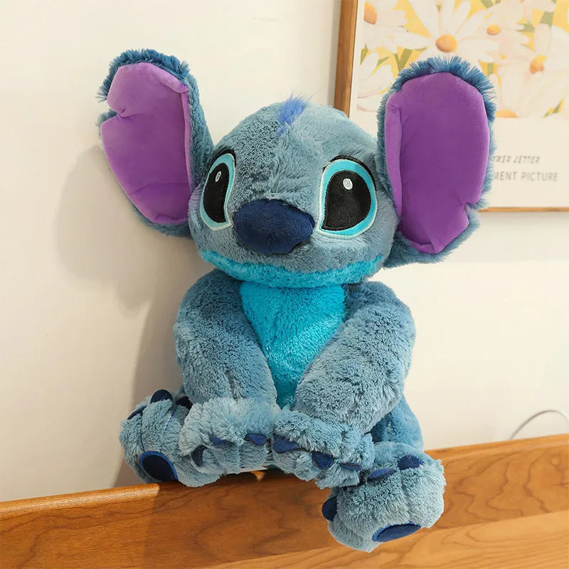 60cm Disney Stitch Plush Toy Doll Anime Lilo & Stitch Sitting Stitch Cartoon Stuffed Doll Children's Comforting Pillow Kids Gift