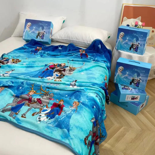 Disney Soft Blanket Blanket Children's Cartoon Toy Napping Carpet Car Carpet Girls' Living Room Sofa Carpet Gift