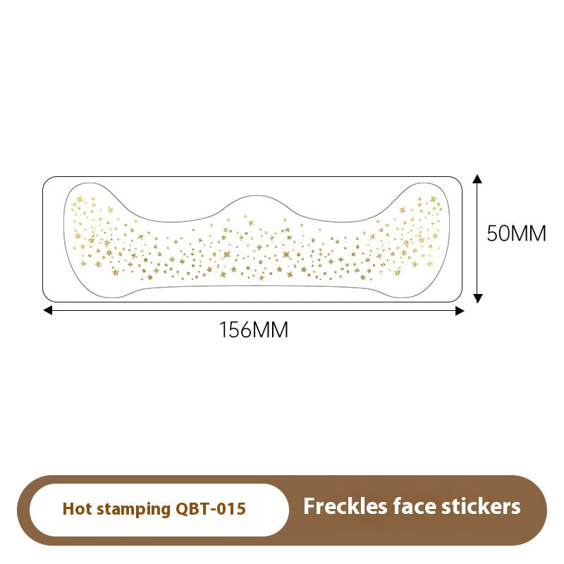 Gilding Freckle Tattoo Sticker – European and American Style Glitter Face Stickers, Waterproof Temporary Tattoos for Makeup and Party Looks
