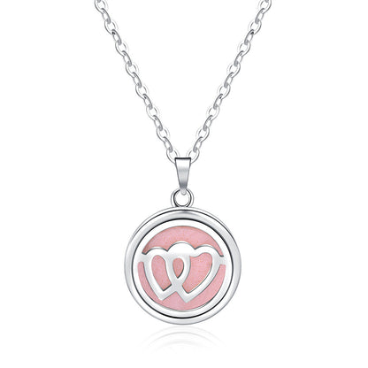Open Round Hollow Perfume Box Necklace